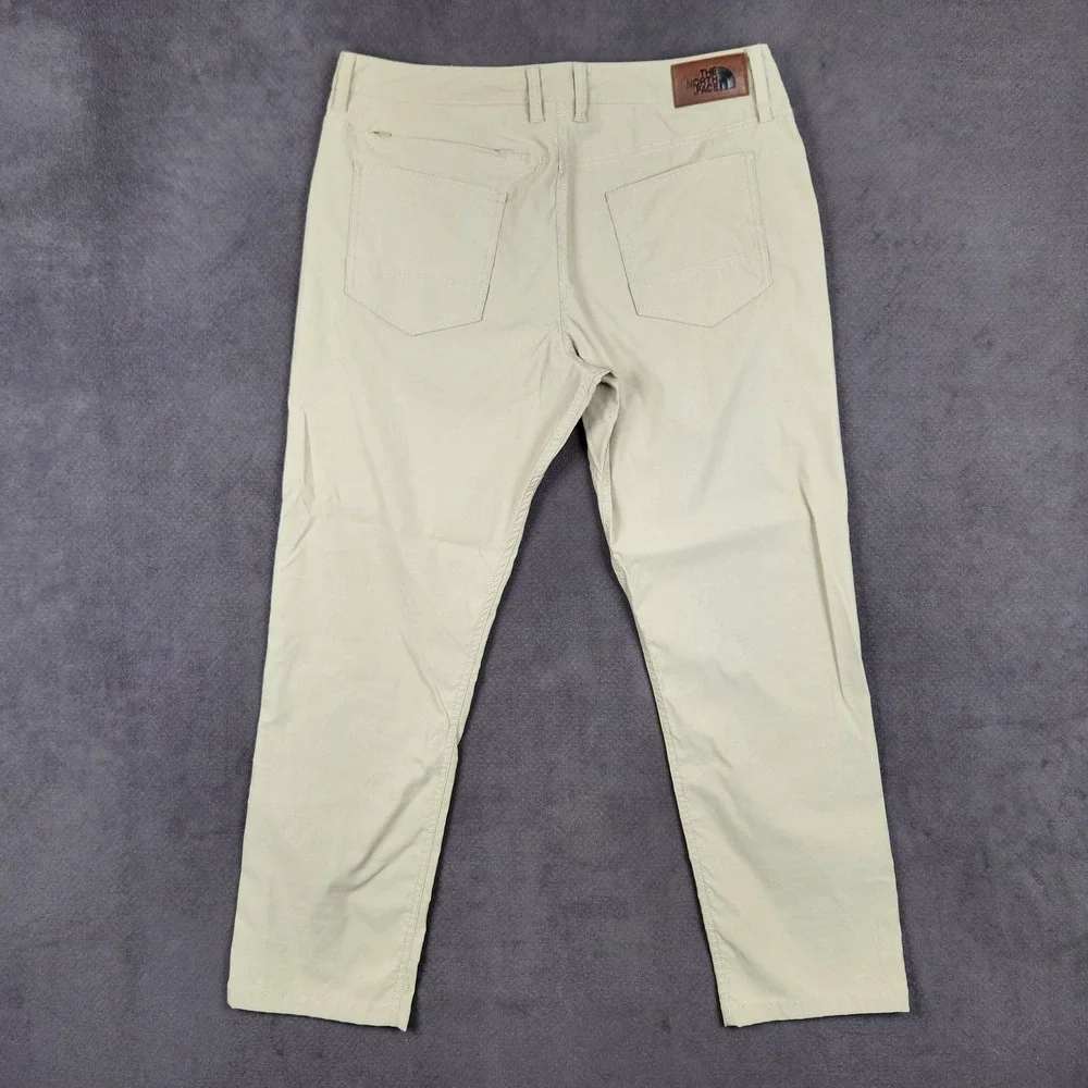 The North Face Sprag 5 Pocket Pants Mens 34 Short Khaki Reflective Stretch